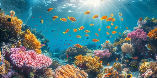 Underwater Wonderland: Coral Reefs and Tropical Fish, generative ai
