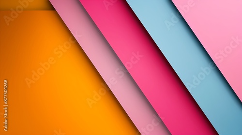 Free Download Create a bright, cheerful background with playful, overlapping shapes and a vibrant color scheme, leaving significant room for text, focus cover all adject, deep depth of field, nodust - GFXLoad