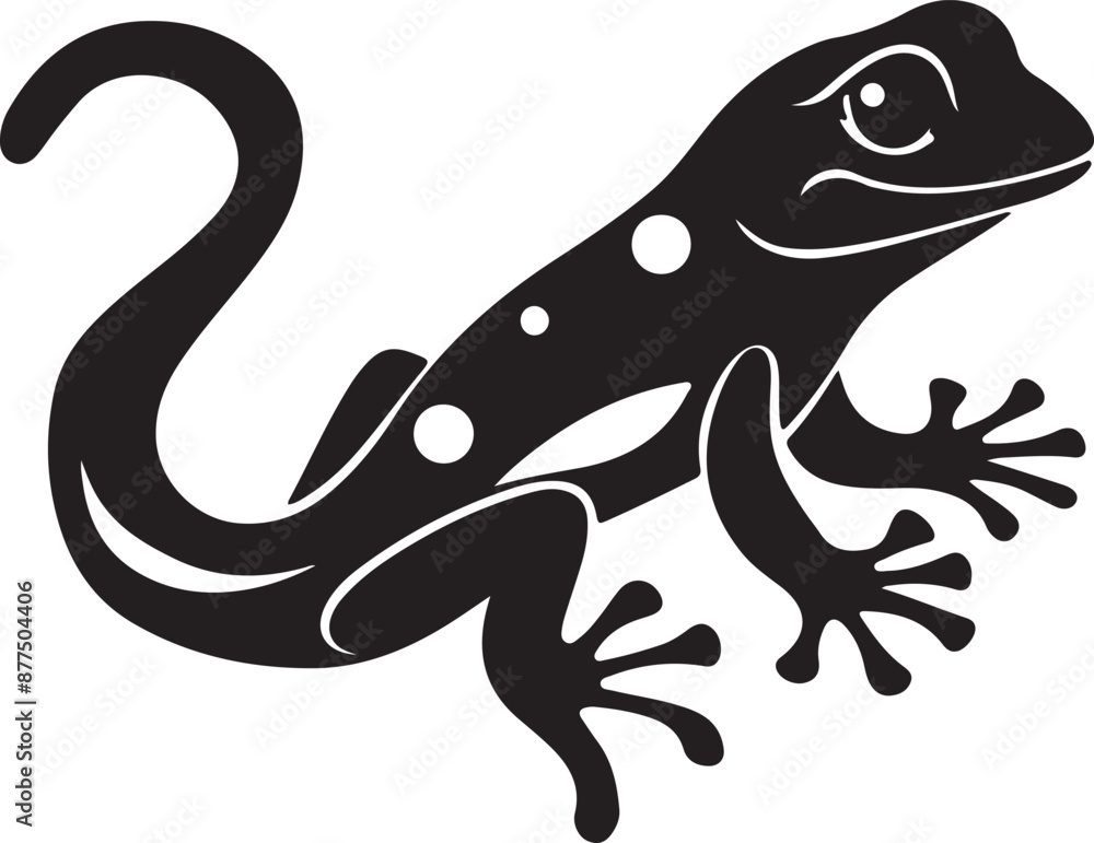 Fototapeta premium lizard on a white background