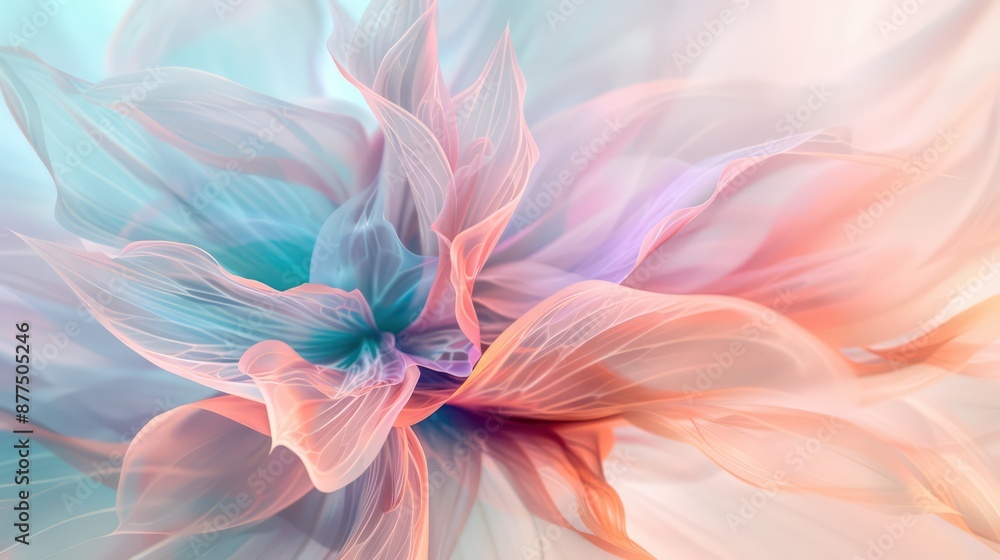 A flower with pink and blue petals A flower with pink and blue petals