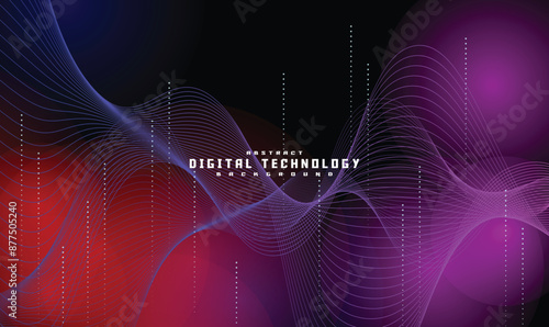 Red and pink abstract digital business futuristic background