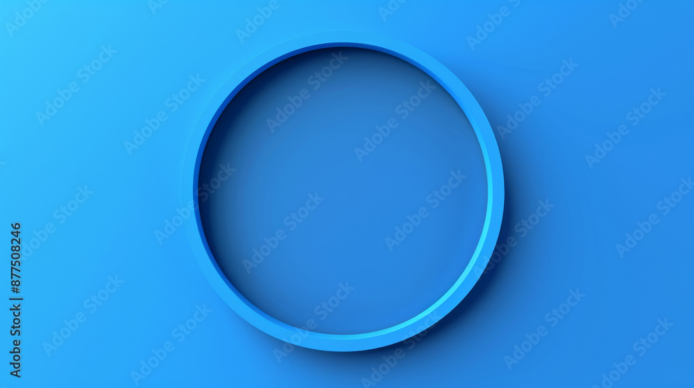 A solitary blue circle on a matching blue background, evoking calmness, simplicity, and balance in its minimalist geometric design. A solitary blue circle on a matching blue background, evoking calmness, simplicity, and balance in its minimalist geometric design.