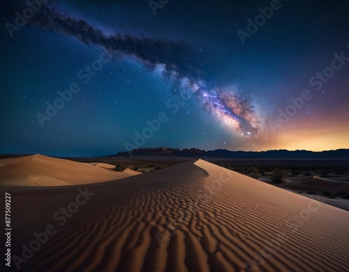 Starry Night Over Desert Dunes