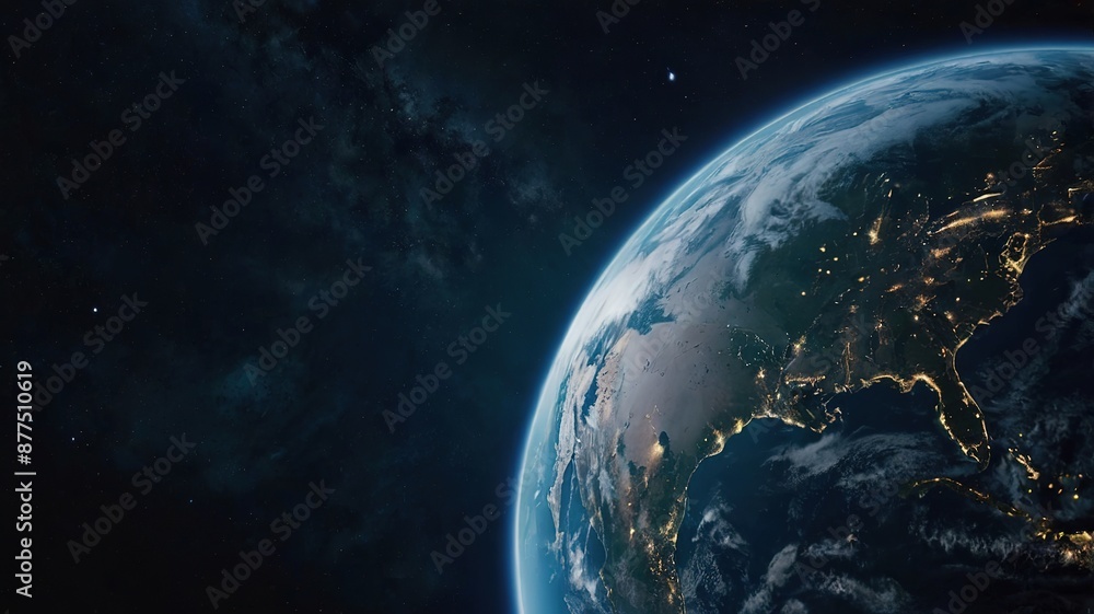 Obraz premium earth from the space background photo