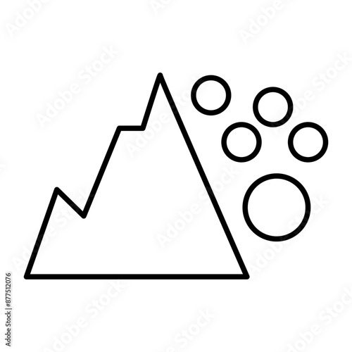 Avalanche Vector Line Icon
