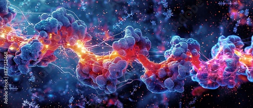 Precision CRISPR Gene Editing of Sickle Cell Genes - Abstract Scientific Concept in Vibrant Colors