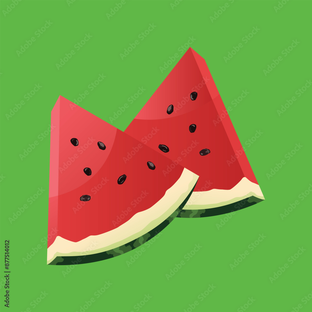 Watermelon slice. Watermelon ripe cartoon icon vector design illlustration wallpaper background Watermelon slice. Watermelon ripe cartoon icon vector design illlustration wallpaper background