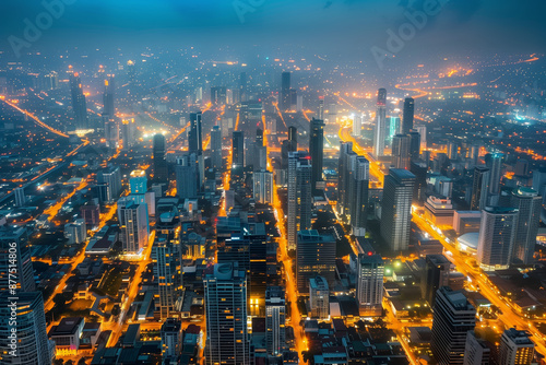 Wallpaper Mural Cityscape at night. Torontodigital.ca