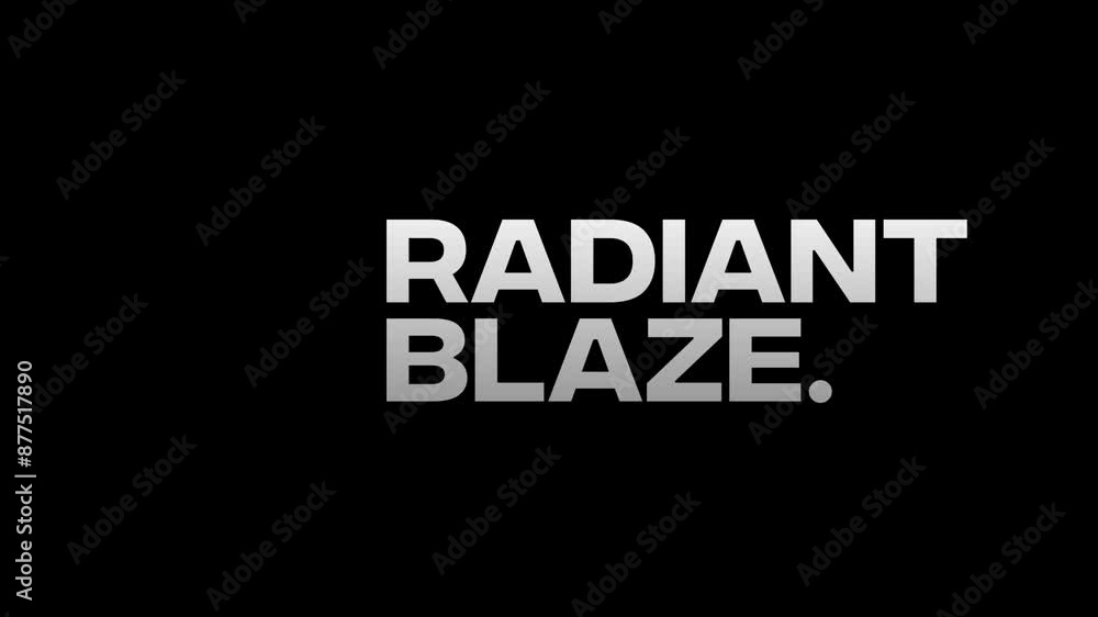 Radiant Blaze title with a burning text effect Radiant Blaze title with a burning text effect