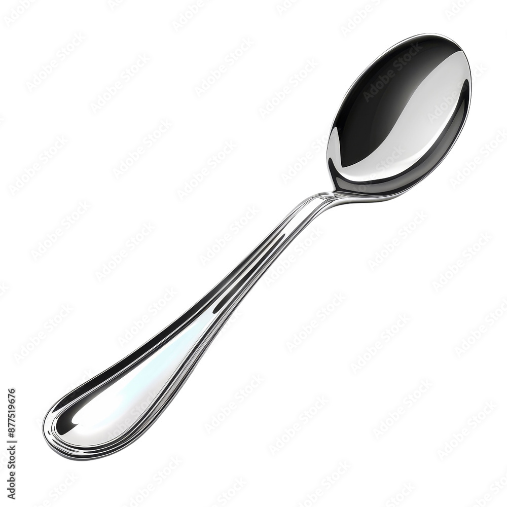 Elegant Polished Stainless Steel Spoon, isolated on white background, transparent background
Elegant Polished Stainless Steel Spoon, isolated on white background, transparent background