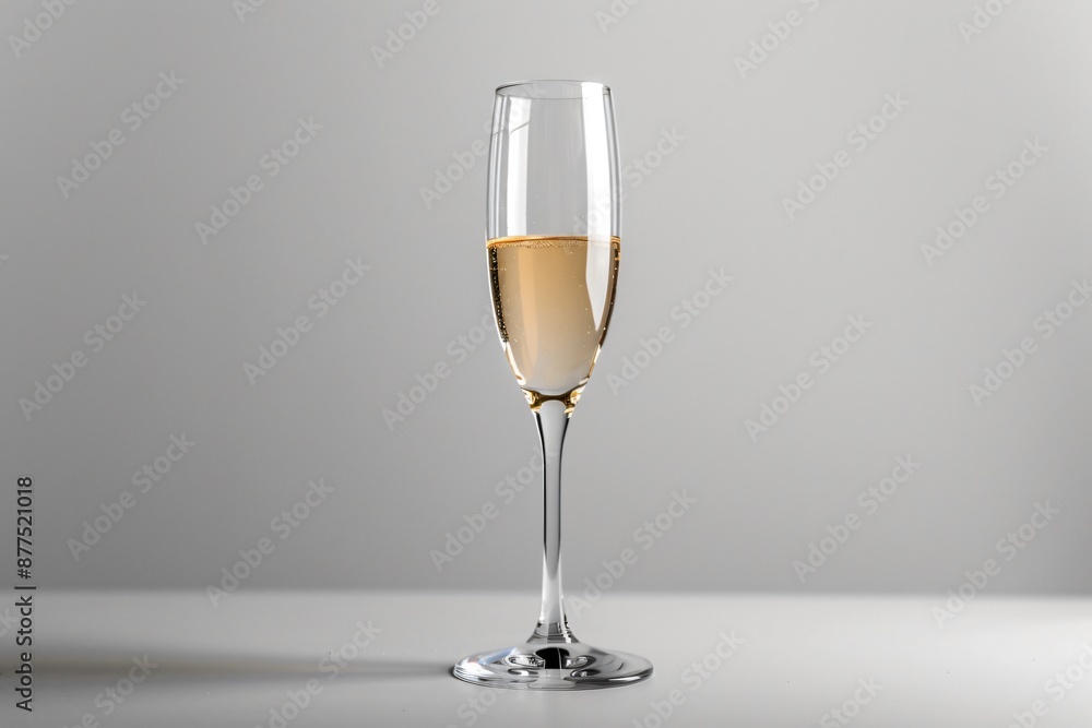 Elegant Champagne Flute with Sparkling Wine Elegant Champagne Flute with Sparkling Wine