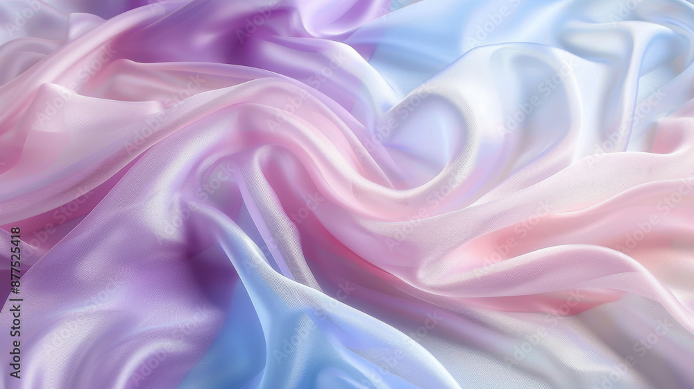 Delicate pastel-colored satin fabric with soft folds, creating a dreamy, elegant texture and luxurious feel. Delicate pastel-colored satin fabric with soft folds, creating a dreamy, elegant texture and luxurious feel.