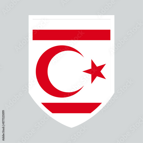 Free Download Turkish Republic of Northern Cyprus Flag Shield Frame - GFXLoad