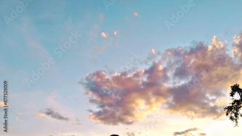 Wallpaper Mural Evening sky with clouds, spring in May. Evening glow. Mountains are also visible. Torontodigital.ca