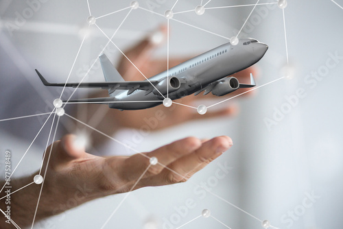 fly Connecting lines and do...