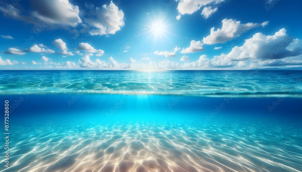 Blue sky and sea Blue sky and sea