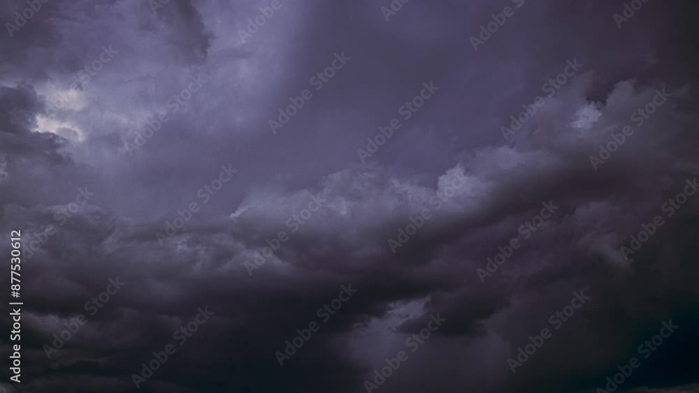 Purple violet magenta Cloudy Sky With Dark Storm Clouds During Rain. Natural Background With Rainclouds. 4K Time Lapse, Timelapse natural weather background dark violet backdrop thunderstorm stormy Purple violet magenta Cloudy Sky With Dark Storm Clouds During Rain. Natural Background With Rainclouds. 4K Time Lapse, Timelapse natural weather background dark violet backdrop thunderstorm stormy