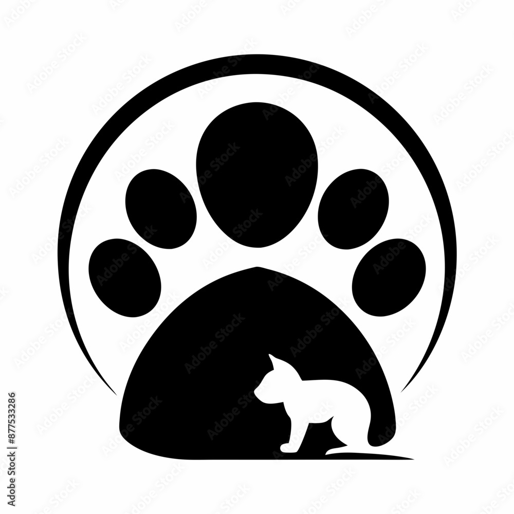 silhouette of a person with a cat silhouette of a person with a cat