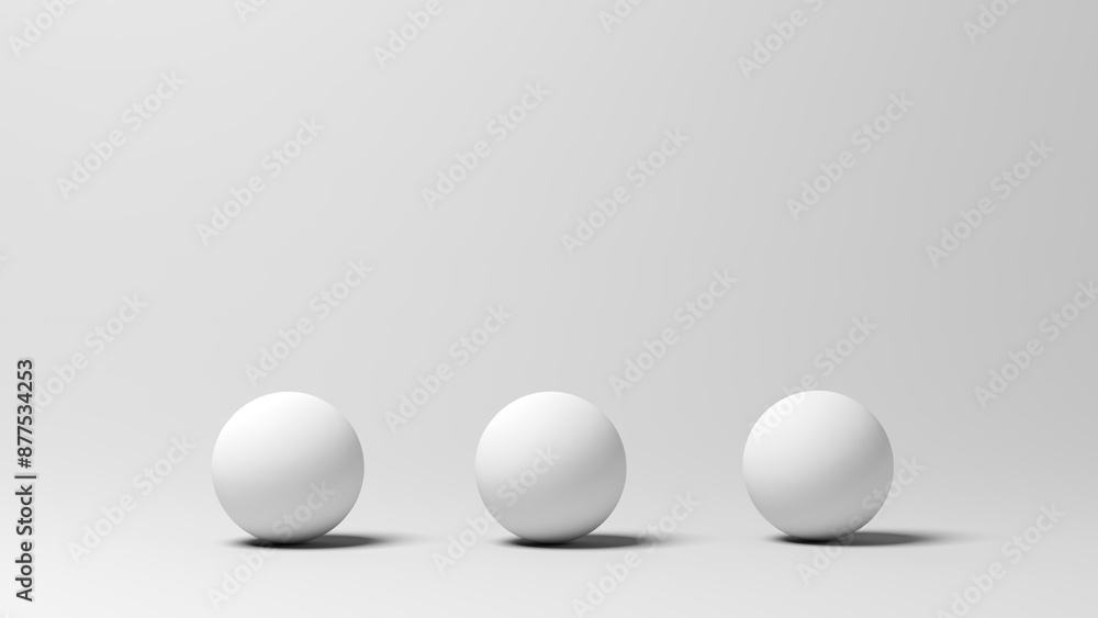 Three white spheres. 3d illustration. Three white spheres. 3d illustration.