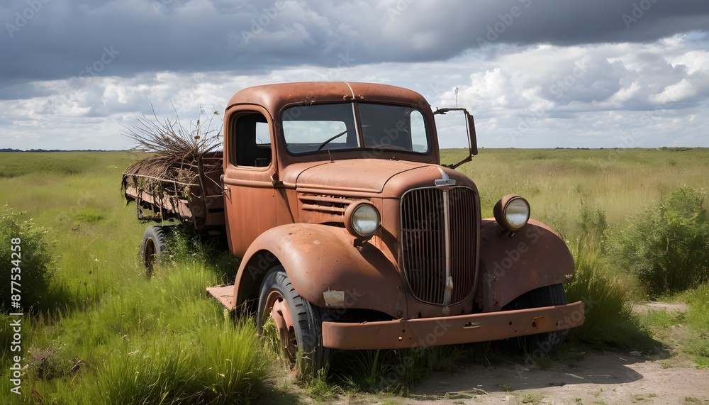 Fototapeta premium Old abandoned truck