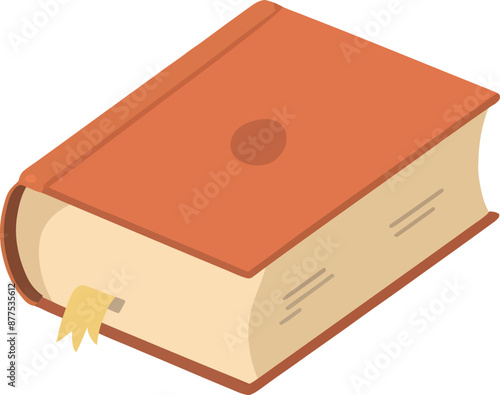 Notebook Icon isolated illustration, book vector - Generative AI