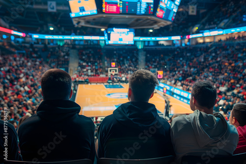 fans watching a basketball game