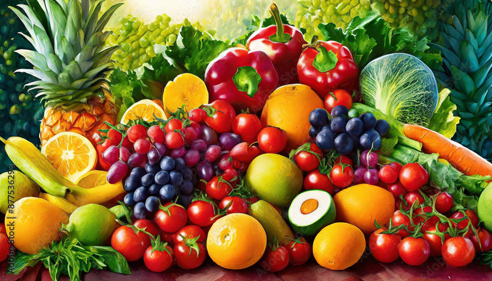 different fresh fruits and vegetables organic on table top, Colorful various fresh vegetables for eating healthy and dieting different fresh fruits and vegetables organic on table top, Colorful various fresh vegetables for eating healthy and dieting
