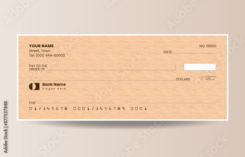 Bank check, bank check vector, blank money cheque, chequebook template