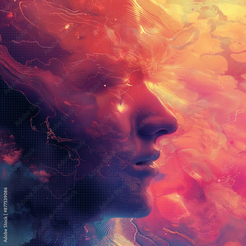 Abstract Digital Art with Vibrant Colors Abstract Digital Art with Vibrant Colors