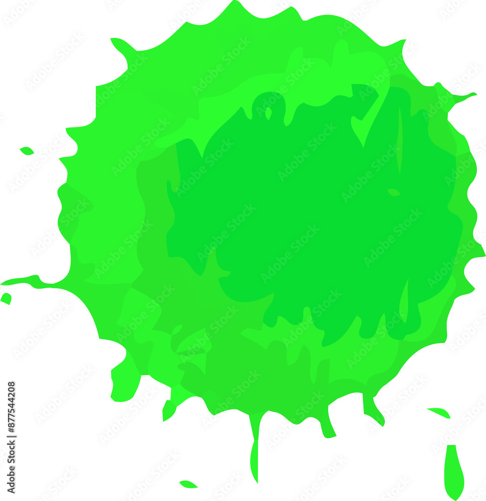 Various bright green paint splatters, paint splashes, drops. Holiday design. Various bright green paint splatters, paint splashes, drops. Holiday design.