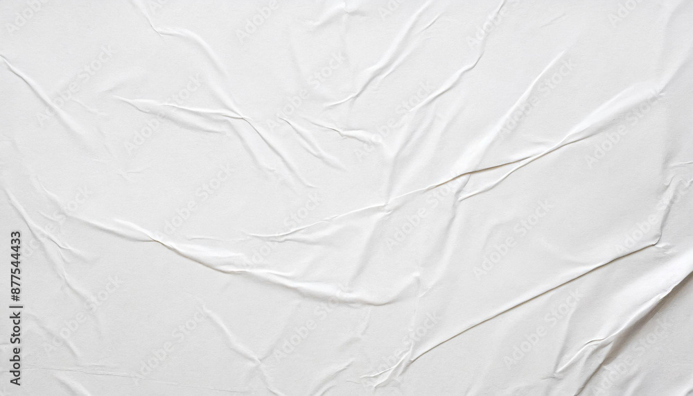 Blank white crumpled and creased paper poster texture background Blank white crumpled and creased paper poster texture background