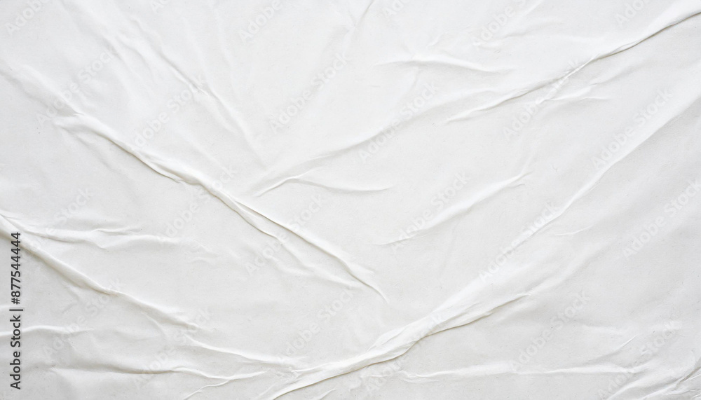 Blank white crumpled and creased paper poster texture background Blank white crumpled and creased paper poster texture background