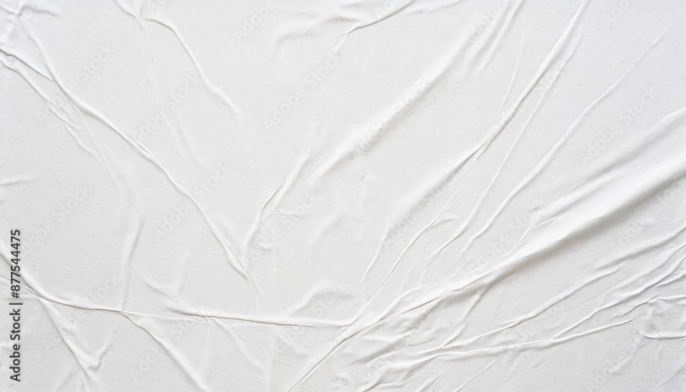 Blank white crumpled and creased paper poster texture background Blank white crumpled and creased paper poster texture background