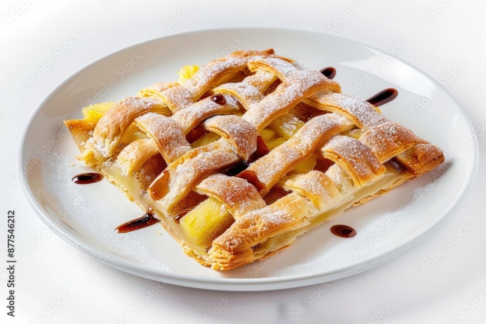 Tantalizingly Spiced Pear Pineapple Strudel with a Drizzle of Rich Dark Rum Tantalizingly Spiced Pear Pineapple Strudel with a Drizzle of Rich Dark Rum