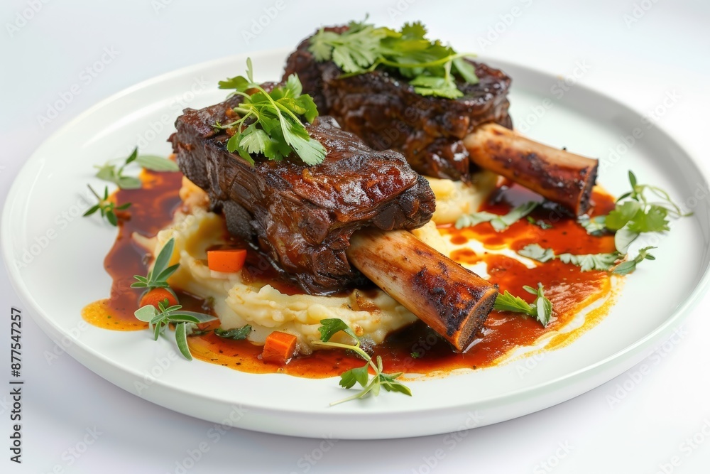 Tender Braised Beef Short Ribs with Creamy Horseradish Potato Puree Tender Braised Beef Short Ribs with Creamy Horseradish Potato Puree