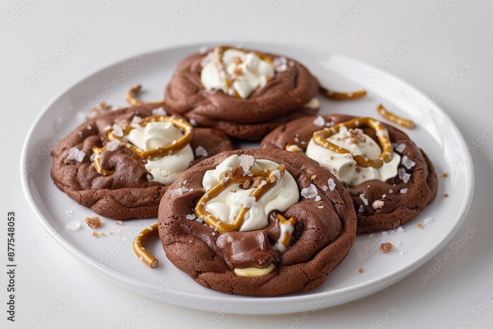 Rich and Indulgent Chocolate Cookies with Whipped Topping Rich and Indulgent Chocolate Cookies with Whipped Topping