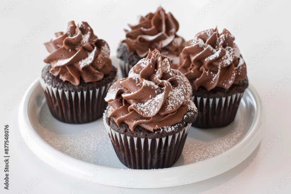 Decadent Chocolate Cupcakes with Ganache and Chocolate Shavings Decadent Chocolate Cupcakes with Ganache and Chocolate Shavings