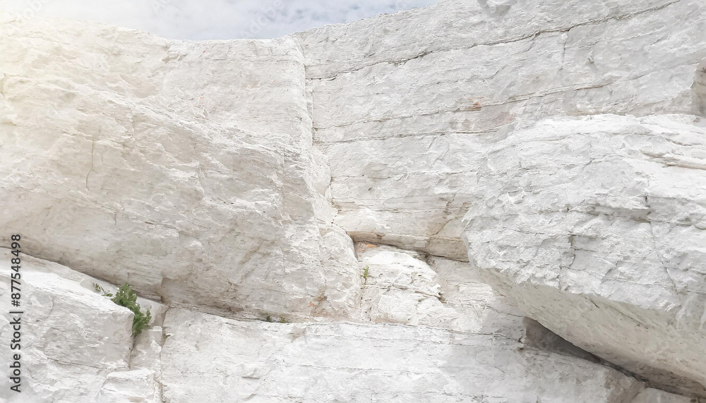 Clean landscape of white rocks Clean landscape of white rocks