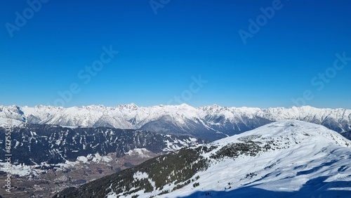 Wallpaper Mural snow covered mountains in winter Torontodigital.ca