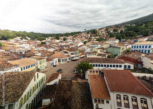 Vista de Drone da Cidade de lençóis na Chapada Diamantina