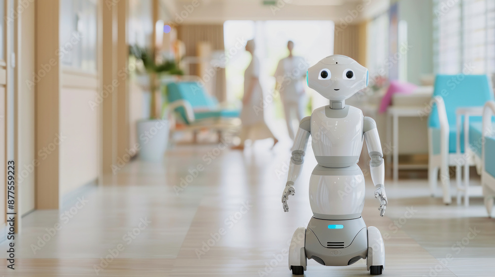 illustration of a roboter working in a hospital illustration of a roboter working in a hospital