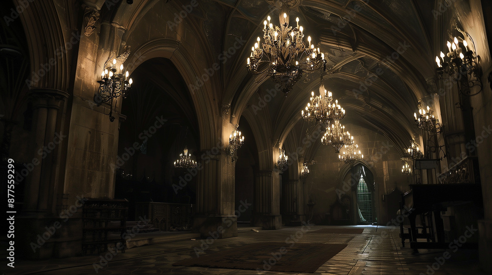Fototapeta premium Interior of the Cathedral of Saint Mary of the See in Prague