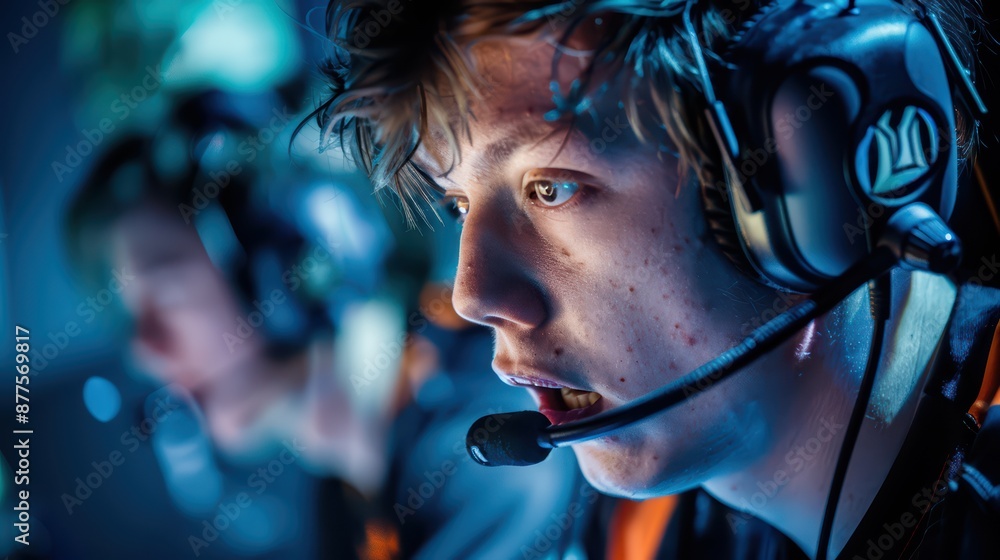 An action shot of an esports player mid-game An action shot of an esports player mid-game