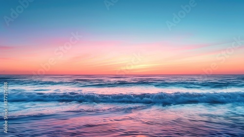 Ocean Sunset with Gentle Waves © MINHOO