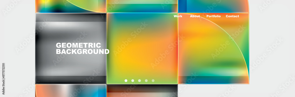 Round triangles and squares web site page template. Vector Illustration For Wallpaper, Banner, Background, Card, Book Illustration, landing page Round triangles and squares web site page template. Vector Illustration For Wallpaper, Banner, Background, Card, Book Illustration, landing page
