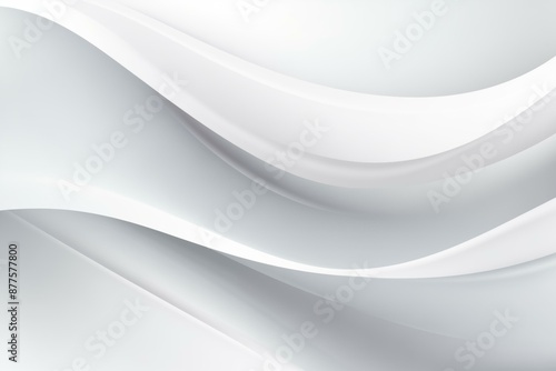 Wallpaper Mural This abstract image features elegant waves in various shades of white and light gray, creating a soft and luxurious texture. Torontodigital.ca
