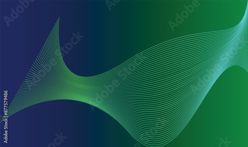 Vector Abstract glowing business conference design template with gradient color lines. Minimal flyer layout. Vector Wave lines geometric template. Trendy gradient background.