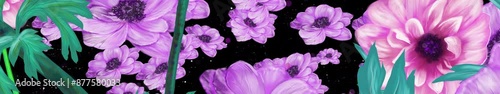 Looping Smooth Widescreen Background Video with Blue Flowers