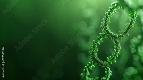 The green DNA structure