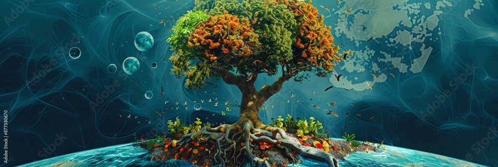 Tree of Life - An Abstract Representation of Nature and Earth - A large ...
